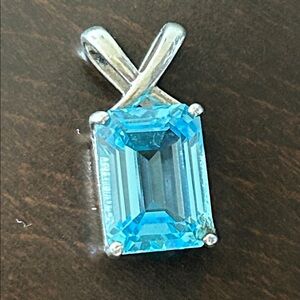 Sterling Blue Topaz Pendant